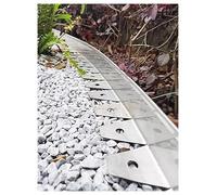 Stainless steel garden edging kit, thickened rust-proof lawn edging strips, plug and play, no digging required, suitable for flower beds and lawn separation, creating neat landscape boundaries.