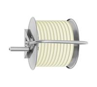 Stainless Steel Garden Hose Holder Kit, Wall Mounted Water Hose Storage Rack 50M Capacity Garden Hose Reel with 360° Handle Rocker for Home Garden