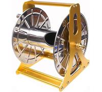 Stainless Steel Garden Hose Reel Cart, Portable Water Pipe Storage Rack for Outdoor Organizing and Easy Access