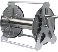 Stainless Steel Garden Hose Reel, Wall-Mounted Or Freestanding Hose Storage Rack, with Crank, Holds 50m Hose Capacity, for Yard Garden Farm and Patio