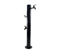 Stainless Steel Garden Hose Support with Double Faucet Frost-Resistant Watering Station Wall-Mounted Hose Holder for Efficient Irrigation Durable and Functional