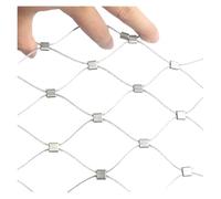 Stainless Steel Garden Netting 5cm Mesh Size Durable Twisted Rope Net for Plant Protection 1.5x25m (4.9x82ft) - Ideal for Garden Safety