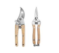 Stainless Steel Garden Pruning Shear Set with Wooden Handles for Trees and Flowers
