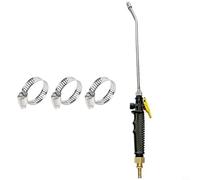 Stainless Steel Garden Sprayer Wand with 3/8" Brass Barb Fitting, Adjustable Nozzle for Mist to Stream - for Ideal for Car Wash, Deck & Fence Cleaning(56CM)