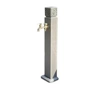 Stainless Steel Garden Tap with Double Outlet 100cm Vertical Square Design for Efficient Irrigation and Washing Durable Aluminum Construction