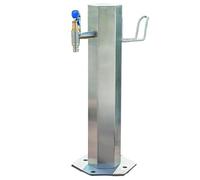 Stainless Steel Garden Water Column 86.4 cm Free-Standing Fire Hydrant with Lockable Tap & Hose Holder for Efficient Irrigation & Washing
