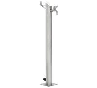 Stainless Steel Garden Water Column 95 cm Silver Freestanding Faucet Outdoor Use