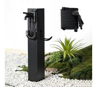 Stainless Steel Garden Water Column Fountain, Decorative Water Dispenser Hydrant for Irrigation, 31.5in Black Water Feature with Hook & Spray Gun