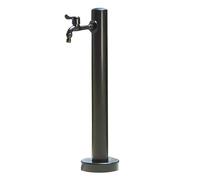 Stainless Steel Garden Water Column Outdoor Anti-Leak Faucet Double Outlet Hydrant for Irrigation 60cm Black Garden Tap