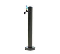 Stainless Steel Garden Water Column Outdoor Faucet 60cm Black Cylindrical Water Stand Durable Garden Watering Solution Easy Installation for Outdoor Spaces