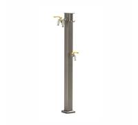 Stainless Steel Garden Water Column Outdoor Freestanding Tap Courtyard Vertical Hose Stand with Hook Water Feature Fountain Hydrant