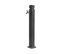 Stainless Steel Garden Water Column with Faucet, 114cm Outdoor Tap Stand, Frost-Resistant & Rust-Proof, Durable Garden Fountain for Flexible Hose