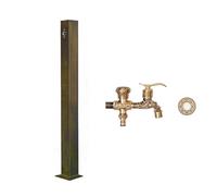 Stainless Steel Garden Water Column with Faucet, Freestanding Antifreeze Hose Stand for Outdoor Family Gardens and Villa Courtyards