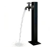 Stainless Steel Garden Water Column with Faucet - Freestanding Outdoor Hydration Source with Mounting Accessories, Free-Standing Garden Tap Vertical Yard Hydrant