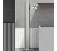 Stainless Steel Garden Water Column with Frost Proof Yard Hydrant and Spray Gun Outdoor Water Feature Fountain for Irrigation and Washing Beauty Comes