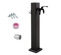 Stainless Steel Garden Water ColumnFreestanding Hose Stand with Faucet Decorative Fountain & Water Dispenser Hydrant for Outdoor Use (60cm x 8cm / 23.6in x 3.1in)