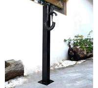 Stainless Steel Garden Water Fountain, Freestanding Outdoor Water Column with Spray Gun Faucet, Anti-Freeze Tap for Gardens