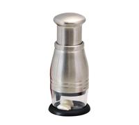 Stainless Steel Garlic Crusher, Hand Garlic Press, Small Multipurpose Food Chopper, Manual Onion Chopper - Convenient Vegetable Slicer, Peeler, Food Cutter for Garlic, Chilli, Oi