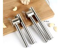 Stainless Steel Garlic Press Lengthened Squeezer Masher for Home Kitchen Use 273g