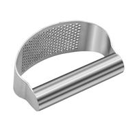 Stainless Steel Garlic Press Manual Mincer Chopping Tools Curve Fruit Vegetable Cooking Kitchen Gadgets(Silver)