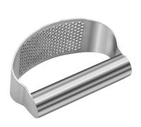 Stainless Steel Garlic Press Manual Mincer Chopping Tools Curve Fruit Vegetable Cooking Kitchen Gadgets(Silver)