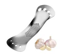 Stainless Steel Garlic Press | Manual Non Slip Chopper | Safe Kitchen Tools for Garlic Rocker Type - For Home Kitchen Apartment Picnic Cooking Ginger Chile