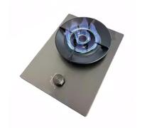 Stainless Steel Gas Cooker,5.2kW Fire Ring Stove,NG/LPG Gas Source Kit,Tempered Glass Cast Iron Pot Rack,with Flameout Protection,for Home Kitchen(NG)