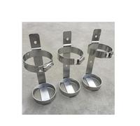 Stainless Steel Gas Cylinder Bracket, Floor-mounted Stand For E/d/c/m9 Oxygen Tanks, Durable Storage Rack For Factories, Garages, And Home Use 3 Pcs Wxh 4 1/2x 11 1/5 (11.5x28.5cm)