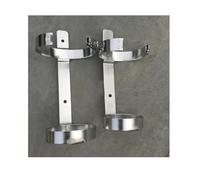 Stainless Steel Gas Cylinder Bracket, Floor-mounted Stand For E/d/c/m9 Oxygen Tanks, Durable Storage Rack For Factories, Garages, And Home Use 2 Pcs Wxh 4 1/2x 11 1/5 (11.5x28.5cm)