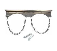 Stainless Steel Gas Cylinder Holder Wall Mounted, Oxygen/CO2 Tank Bracket for 8L-40L Cylinders, Adjustable Safety Chain for Industrial, Lab Use(5 Bottles)