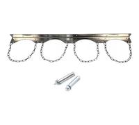 Stainless Steel Gas Cylinder Holder Wall Mounted, Oxygen/CO2 Tank Bracket for 8L-40L Cylinders, Adjustable Safety Chain for Industrial, Lab Use(4 Bottles)