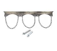 Stainless Steel Gas Cylinder Holder Wall Mounted, Oxygen/CO2 Tank Bracket for 8L-40L Cylinders, Adjustable Safety Chain for Industrial, Lab Use(5 Bottles)