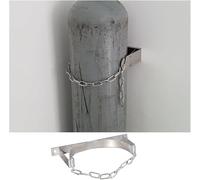 Stainless Steel Gas Cylinder Mounting Bracket, 40/50 Litre Wall-Mounted Cylinder Support with Adjustable Chain(12.6 in/32cm)