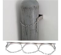 Stainless Steel Gas Cylinder Mounting Bracket, 40/50 Litre Wall-Mounted Cylinder Support with Adjustable Chain(34.3 in/87cm)