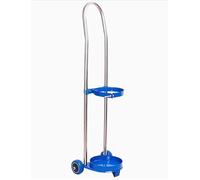 Stainless Steel Gas Cylinder Trolley with Castors, Multi-Purpose Hospital and Clinic Trolley(Height 95cm/37.4")