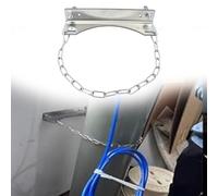 Stainless Steel Gas Cylinder Wall Bracket, Anti-Tipping Protection Chain for Secure Storage of Propane, Argon, Oxygen, and Welding Tanks (Silver-1 Bottle)