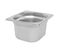 Argon Tableware 1.5L Gastronorm Containers with Lids 1/6 GN 100mm - 4 Pack | 1/6 GN Pans with Lids, Pack of 4, 100mm Deep, 1.5L, Stainless Steel, Dishwasher Safe, Catering, Buffet & Food Storage