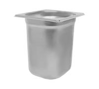 Argon Tableware 3L Gastronorm Containers 1/6 GN 200mm Steel - Pack of 4 | 1/6 GN Pans, Pack of 4, 200mm Deep, 3L Capacity, Stainless Steel, Dishwasher Safe, Catering, Buffet & Food Storage