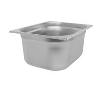 Argon Tableware 8.5L Gastronorm Containers with Lids 1/2 GN - Pack of 4 | 1/2 GN Pans with Lids, Pack of 4, 150mm Deep, 8.5L, Stainless Steel, Dishwasher Safe, Catering & Buffet Use