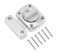 Stainless Steel Gate Bathroom Door Lock,1pcs Bathroom Latch Rotate Bolt Gate Latch DoorLock,Door Latches for Internal Door,Rotate Bolt Cabinet Slide Lock Latch Applicable to Various Doors,Silver