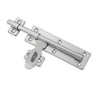 Stainless Steel Gate Latch, 150mm Length, 9mm Bolt Diameter, Padlock Compatible, Weather-Resistant Security Lock for Gates and Doors, AISI 304 Grade