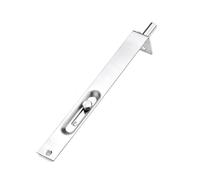 Stainless Steel Gate Latch for Wooden Fence - 2 Sets Concealed Double Door Lock 6-inch Anti-Theft Hidden Bolt for Secure Master Doors Silver Finish