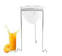 Stainless Steel Gelatin Strainer Holder, Gelatin Strainer Holder with Bag | Filter Tool with Nylon Mesh Bag for Filtering Juices, Homemade Vinegar