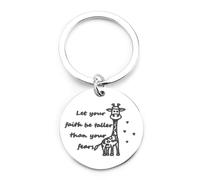 Stainless Steel Giraffe Keychain,Inspirational Gift for Women,Personalized Gift,Nursery Teacher,Women's Keychain and Keyring,Unique Teacher Present with Long Neck Design,Friendship Gifts for Women
