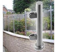 Stainless Steel Glass Balustrade Posts Modern Railing System Clamp with Spigot Slot for Pool & Garden Silver End Post for Elegant Safety & Style