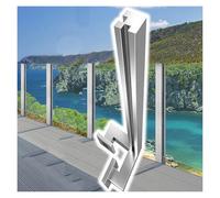 Stainless Steel Glass Clamp Post 85-125cm, Railing Support for Tempered Glass Balustrades, Side Mount for Decks & Patios, Durable Guardrail Solutions