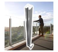 Stainless Steel Glass Clamp Post for 10-12mm Panels Outdoor Balcony/Railing Safety Fence Support Interior Side Mount Bracket for Terrace Guardra