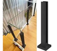 Stainless Steel Glass Clamp & Square Railing Kit 304 for Indoor Stairs Balconies Patios Hallways - Glass Panel System for Modern Home Décor