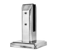 Stainless Steel Glass Clamp with Screw and Lid for Panels | Matte Finish, Scratch Protection Pads, Compact Footprint, Quick Installation, for Staircase Balustrade and Shower Area