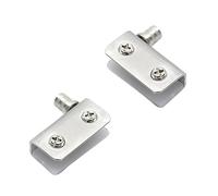 Stainless Steel Glass Door Hinge Heavy Duty Frameless Shower Glass Clamp Display Cabinet Clip Shower Door Hardware Showcases Cabinet Clamp for Installing Cabinets